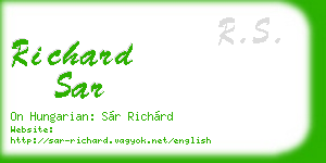 richard sar business card