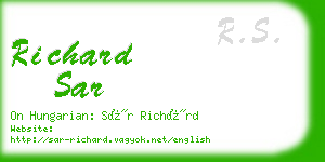 richard sar business card